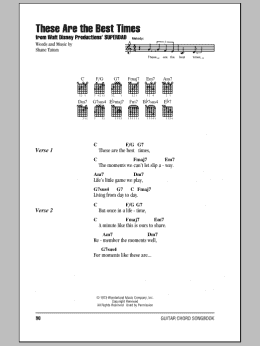 page one of These Are The Best Times (Guitar Chords/Lyrics)