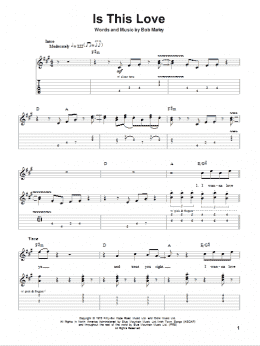 page one of Is This Love (Guitar Tab (Single Guitar))