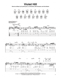 page one of Violet Hill (Easy Guitar Tab)