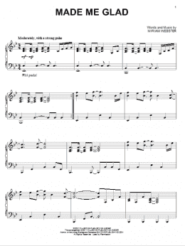 page one of Made Me Glad (Piano Solo)