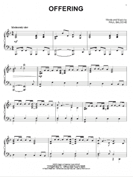 page one of Offering (Piano Solo)