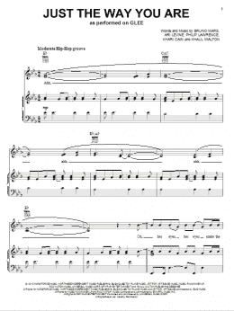 page one of Just The Way You Are (Piano, Vocal & Guitar Chords (Right-Hand Melody))