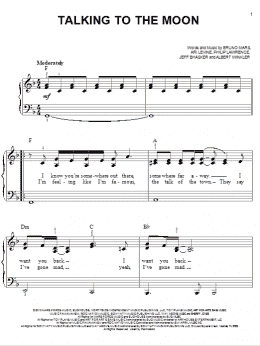 page one of Talking To The Moon (Easy Piano)