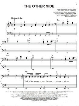 page one of The Other Side (Easy Piano)