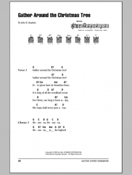 page one of Gather Around The Christmas Tree (Guitar Chords/Lyrics)