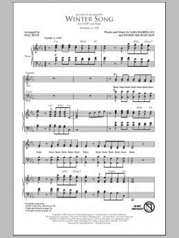 page one of Winter Song (arr. Mac Huff) (SATB Choir)