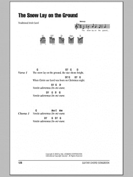 page one of The Snow Lay On The Ground (Guitar Chords/Lyrics)