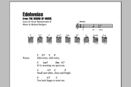 page one of Edelweiss (Guitar Chords/Lyrics)