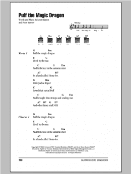 page one of Puff The Magic Dragon (Guitar Chords/Lyrics)