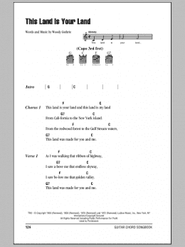 page one of This Land Is Your Land (Guitar Chords/Lyrics)