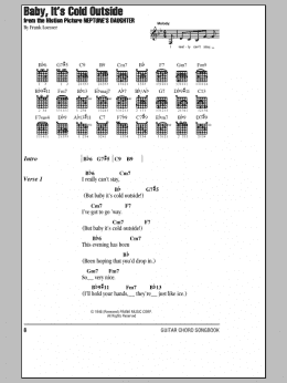 page one of Baby, It's Cold Outside (Guitar Chords/Lyrics)