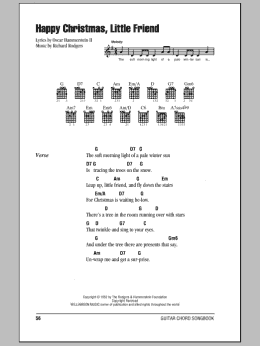 page one of Happy Christmas, Little Friend (Guitar Chords/Lyrics)