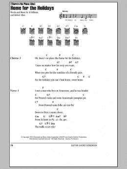 page one of (There's No Place Like) Home For The Holidays (Guitar Chords/Lyrics)