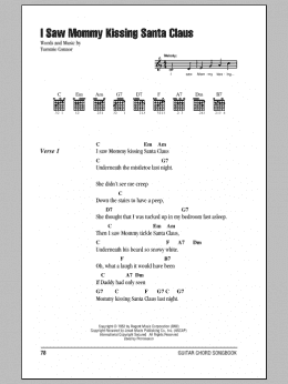 page one of I Saw Mommy Kissing Santa Claus (Guitar Chords/Lyrics)