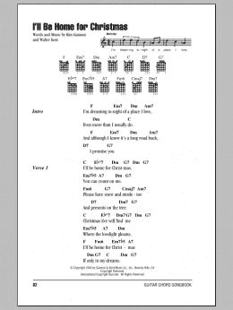 page one of I'll Be Home For Christmas (Guitar Chords/Lyrics)