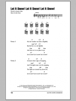 page one of Let It Snow! Let It Snow! Let It Snow! (Guitar Chords/Lyrics)