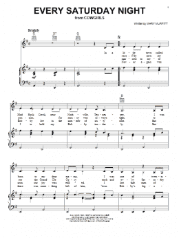 page one of Every Saturday Night (Piano, Vocal & Guitar Chords (Right-Hand Melody))