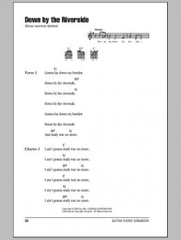 page one of Down By The Riverside (Guitar Chords/Lyrics)