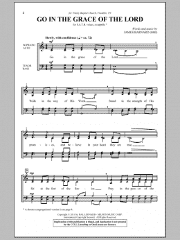 page one of Go In The Grace Of The Lord (SATB Choir)