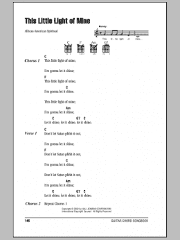 page one of This Little Light Of Mine (Guitar Chords/Lyrics)