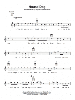 page one of Hound Dog (Ukulele)