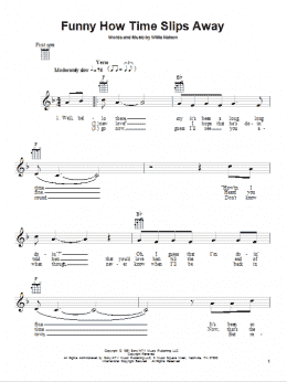 page one of Funny How Time Slips Away (Ukulele)