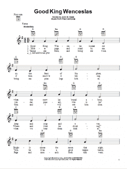 page one of Good King Wenceslas (Ukulele)