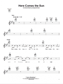 page one of Here Comes The Sun (Ukulele)