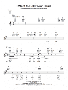 page one of I Want To Hold Your Hand (Ukulele)