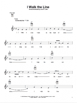 page one of I Walk The Line (Ukulele)