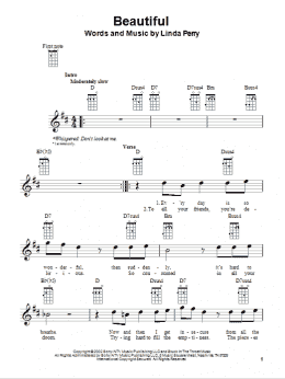 page one of Beautiful (Ukulele)