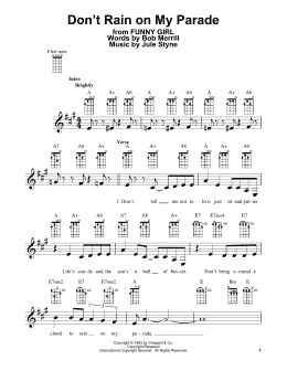 page one of Don't Rain On My Parade (Ukulele)