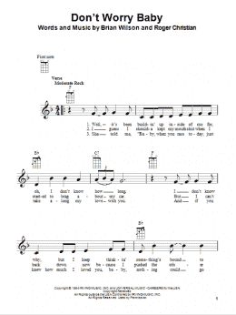 page one of Don't Worry Baby (Ukulele)