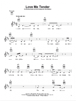 page one of Love Me Tender (Ukulele)