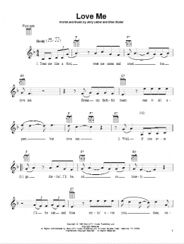 page one of Love Me (Ukulele)