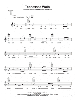 page one of Tennessee Waltz (Ukulele)