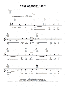 page one of Your Cheatin' Heart (Ukulele)