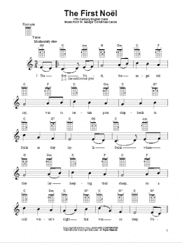 page one of The First Noel (Ukulele)