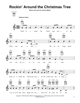 page one of Rockin' Around The Christmas Tree (Ukulele)