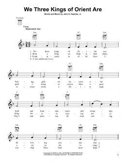 page one of We Three Kings Of Orient Are (Ukulele)