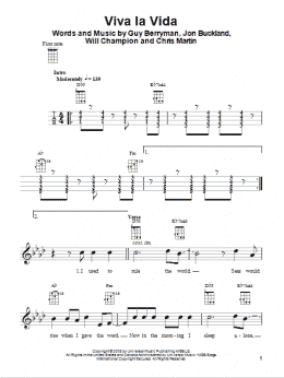 page one of Viva La Vida (Ukulele)