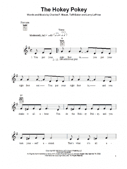 page one of The Hokey Pokey (Ukulele)