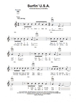 page one of Surfin' U.S.A. (Ukulele)