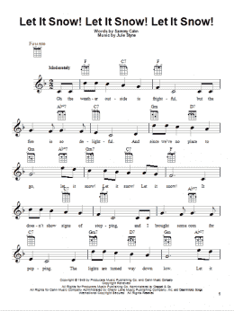 page one of Let It Snow! Let It Snow! Let It Snow! (Ukulele)