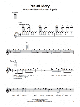 page one of Proud Mary (Ukulele)