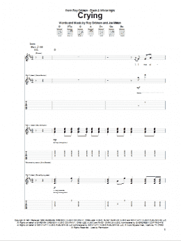 page one of Crying (Guitar Tab)