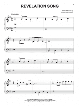 page one of Revelation Song (Beginning Piano Solo)