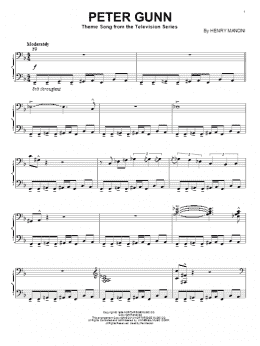 page one of Peter Gunn Theme (Piano Solo)