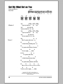 page one of Got My Mind Set On You (Guitar Chords/Lyrics)