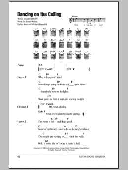 page one of Dancing On The Ceiling (Guitar Chords/Lyrics)